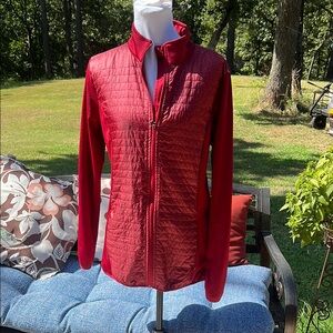 BCG. Red Utility Jacket Quilted front panel ….517